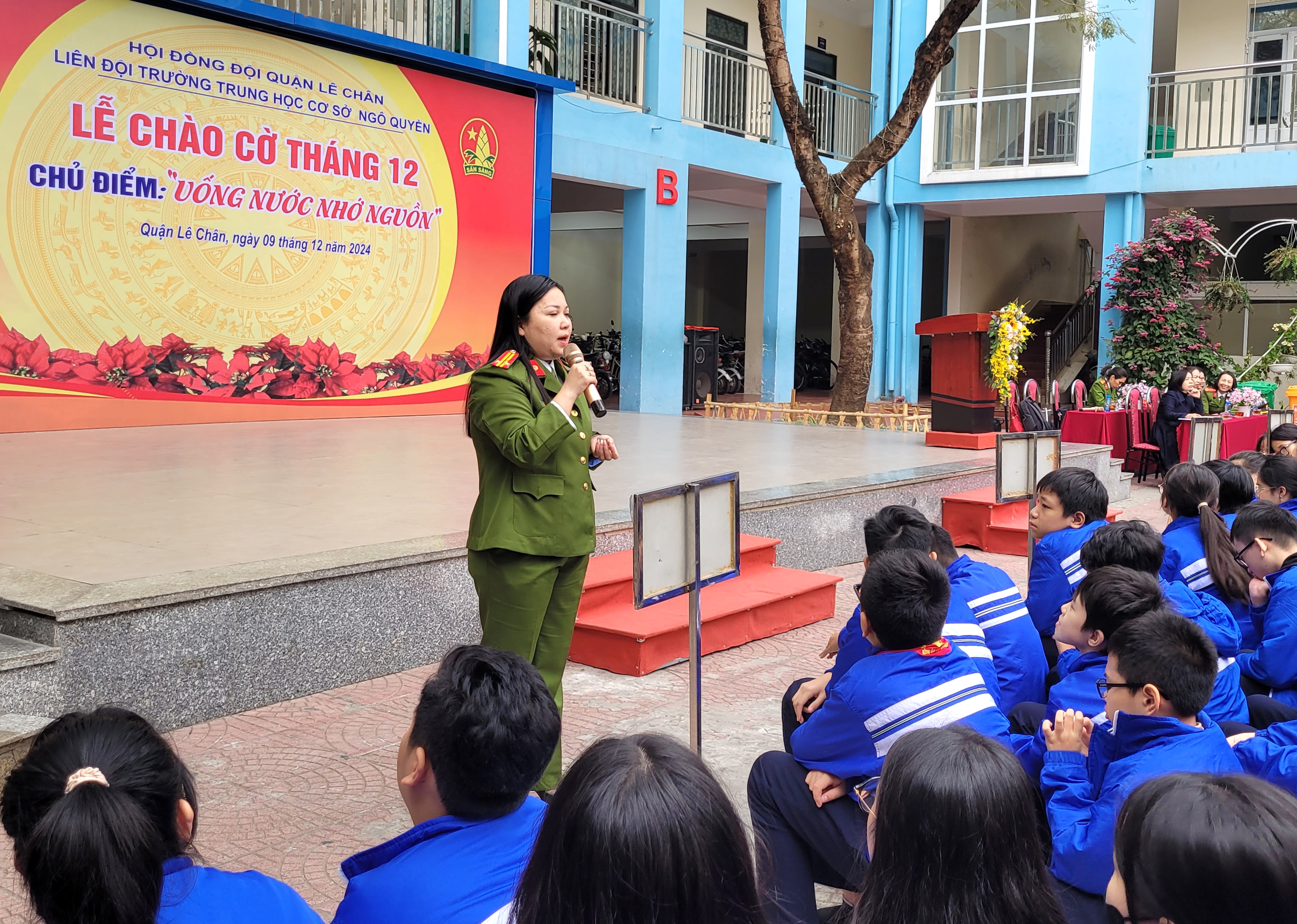 Tuyên truyền về phòng tránh xâm hại tình dục trẻ em và tác hại của thuốc lá điện tử tại Trường THCS Ngô Quyền